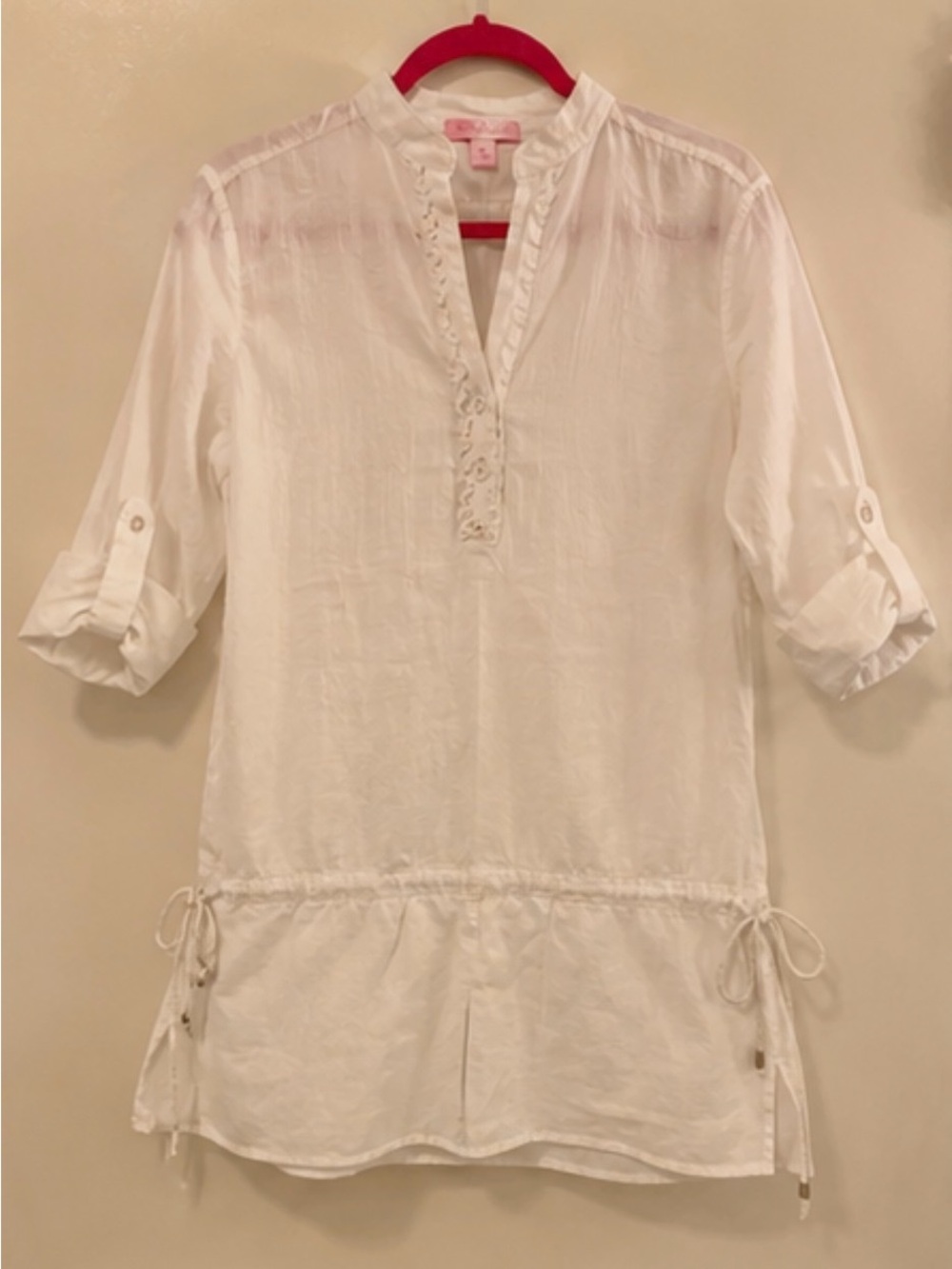 Lilly Pulitzer White Beach Swimsuit Cover Up Tunic Size 4
